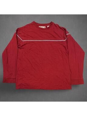 Paint Zero Red Striped Long Sleeve Shirt Size Large